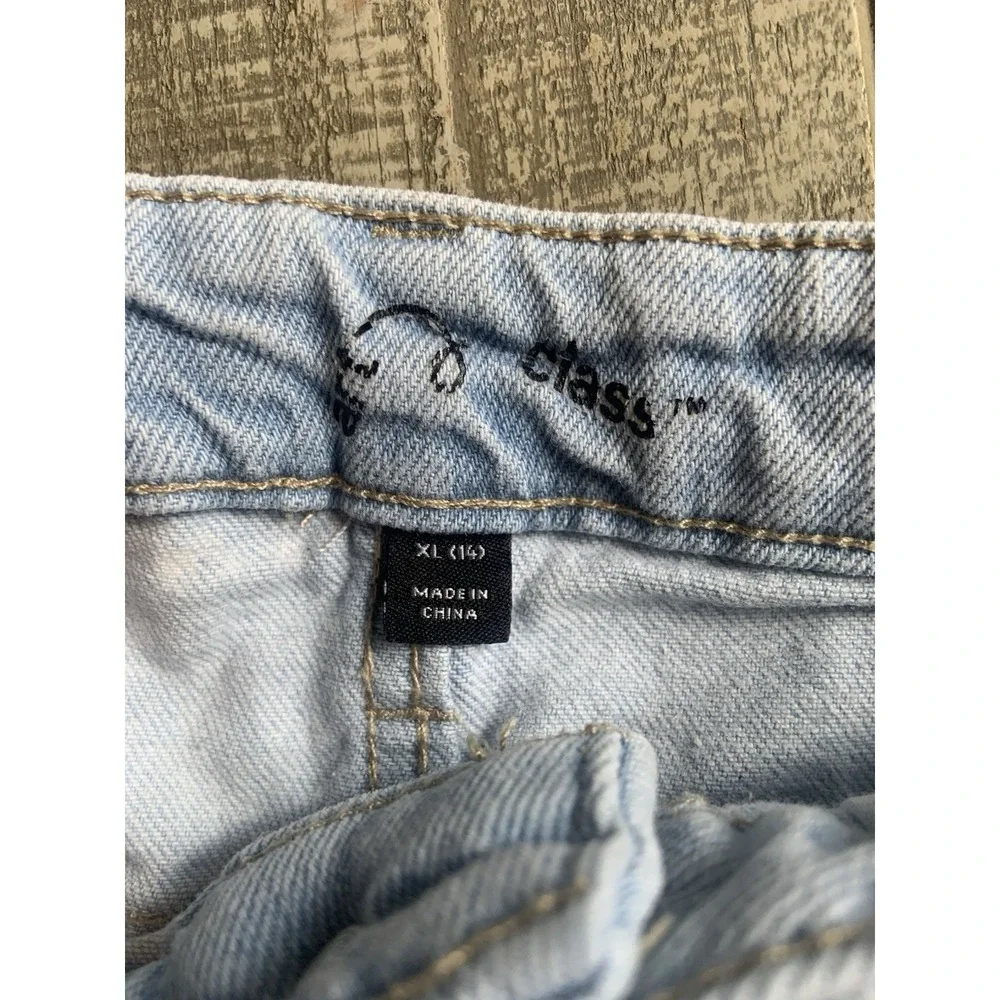 Art‎ Class Girls Embroidered Flowers Summer Jean Shorts Size XL 14-16 Light Wash